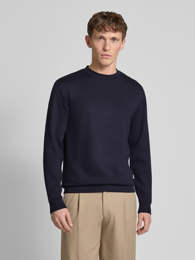 SELECTED HOMME Sweatshirt mit gerippten Abschlüssen Modell 'EMANUEL' Marine 4