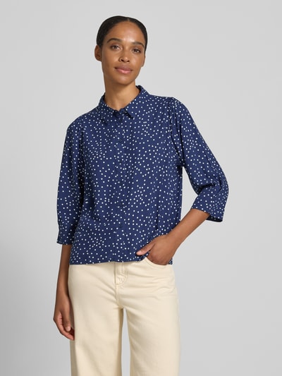 LOLLYS LAUNDRY Regular Fit Bluse aus Viskose mit 3/4-Arm Modell 'Bono' Marine 4