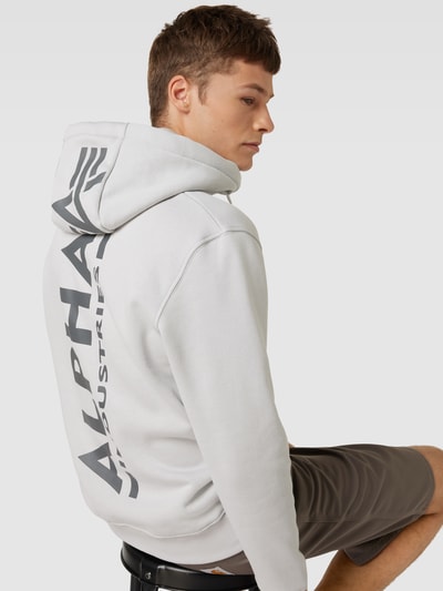 Alpha Industries Hoodie mit Label-Applikation Modell 'X-FIT' Hellgrau 3