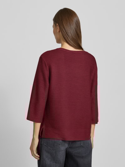 s.Oliver RED LABEL Relaxed Fit Sweatshirt mit Strukturmuster Bordeaux 5