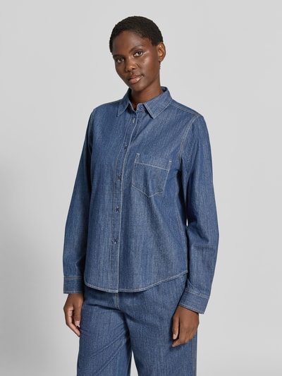 Juvia T-Shirt mit Brusttasche Modell 'DarkDenimShirt' Dunkelblau 4