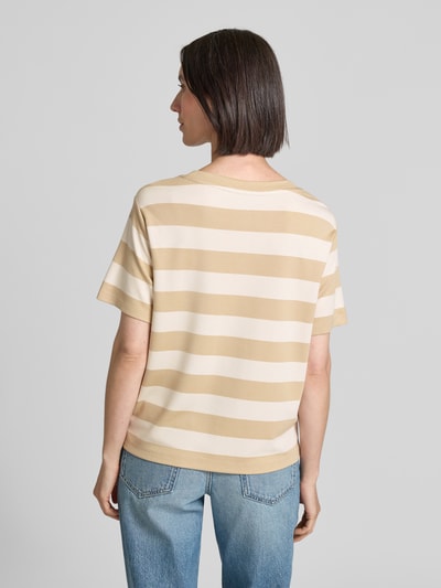 monari T-shirt z kieszenią na piersi Beżowy 5