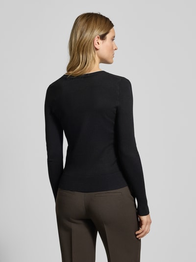 Christian Berg Woman Sweter z dzianiny z prążkowanymi wykończeniami Czarny 5