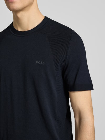 BOSS Green Regular Fit T-Shirt aus Baumwoll-Mix Modell 'MOMENTUM-LITE' Marine 3