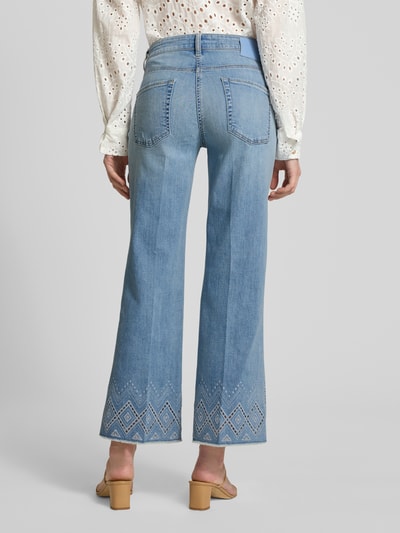 Cambio Flared jeans met broderie anglaise, model 'FRANCESCA' Lichtblauw - 5