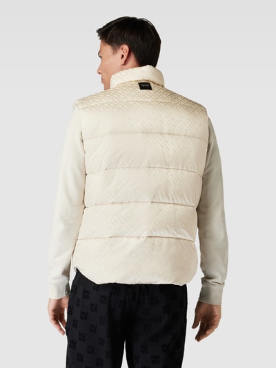BOSS Steppweste mit Logo-Muster Offwhite 5