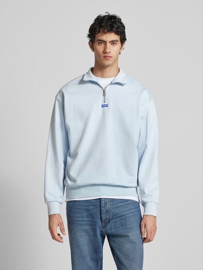 Hugo Blue Sweatshirt met schipperskraag Lichtblauw - 4