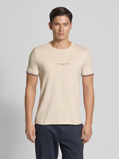 Tommy Hilfiger Slim Fit T-Shirt aus reiner Baumwolle Offwhite 4