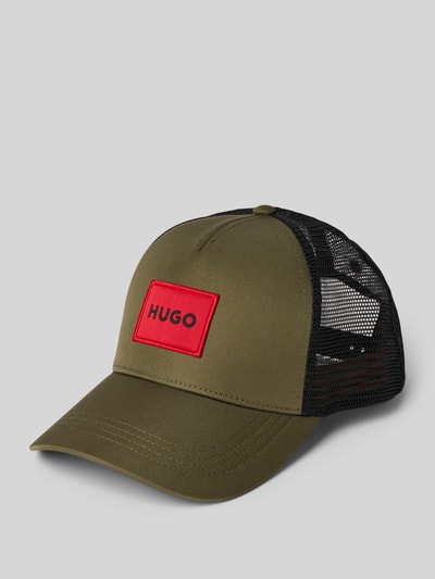 HUGO Cap mit Label-Stitching Modell 'Kody' Oliv 1