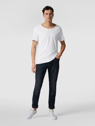 REVIEW T-shirt basic o dłuższym kroju Biały 1