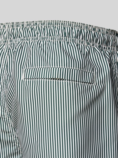 Shiwi Regular fit zwembroek met labelpatch, model 'Mike' Donkergroen - 2