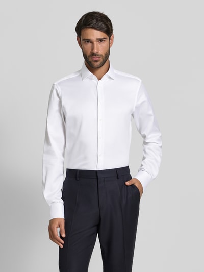 Christian Berg Men Regular Fit Businesshemd mit extra langem Arm Weiss 4