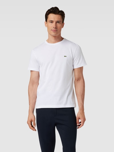 Lacoste T-Shirt mit Logo-Stitching Weiss 4