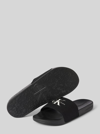 Calvin Klein Jeans Slides mit Label-Print Black 4