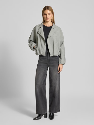 BOSS Boxy fit korte blazer met wol model 'JAVATA' Lichtgrijs gemêleerd - 1
