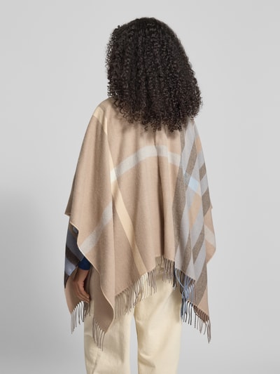 Fraas Schal mit Fransen Modell 'Poncho' Hazel Melange 5