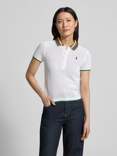 Polo Ralph Lauren Koszulka polo z dzianiny o kroju regular fit z mieszanki bawełny Biały 4