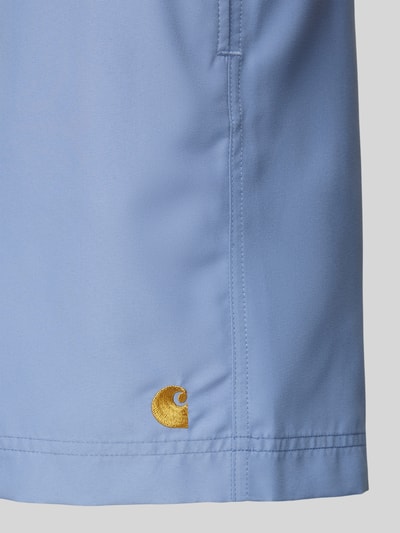 Carhartt Work In Progress Badehose mit Label-Stitching Modell 'CHASE' Hellblau 2