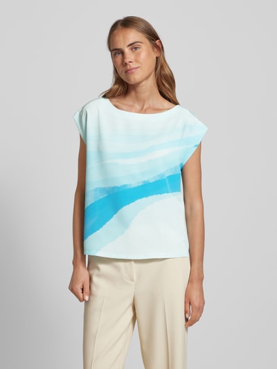 s.Oliver BLACK LABEL T-shirt met kapmouwen Turquoise - 4