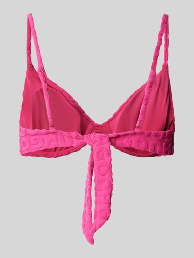 HUGO Bikini-Oberteil in Triangel-Form Modell 'TOWEL' Pink 3