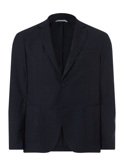 BOSS Slim Fit 2-Knopf-Sakko mit Karomuster Modell 'Hooper' Marine 1