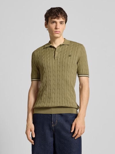 Superdry Koszulka polo z wyhaftowanym logo Oliwkowy 4