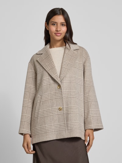 Milano Italy Kurtka z kołnierzem z połami Beżowy 4