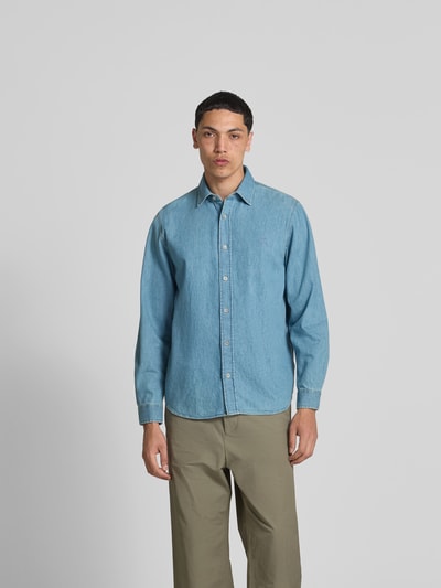 Closed Freizeithemd mit Knopfleiste Jeansblau 4