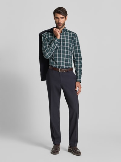 Jake*s Koszula biznesowa o kroju slim fit z bawełny Butelkowy zielony 1