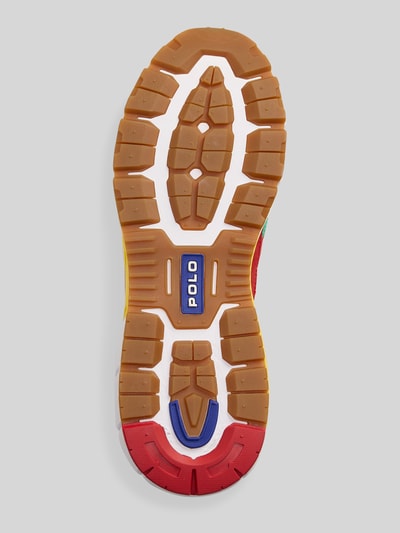 Produktfoto, Low Top Sneaker aus echtem Leder von Polo Ralph Lauren, mehrfarbig mit strukturierter Sohle, Label-Prägung und Logo-Detail.
