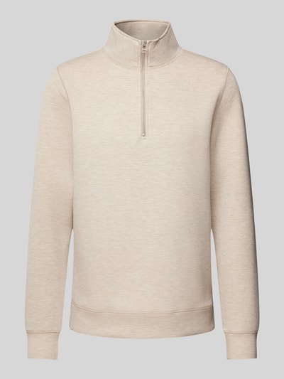 Casual Friday Sweatshirt met opstaande kraag, model 'Sebastian' Beige - 2