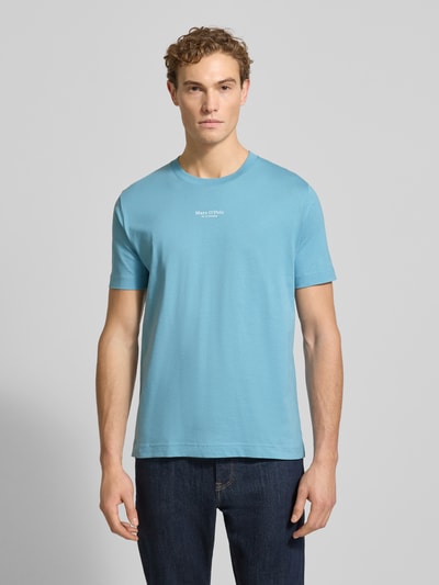 Marc O'Polo Regular fit T-shirt van puur katoen Aquablauw - 4