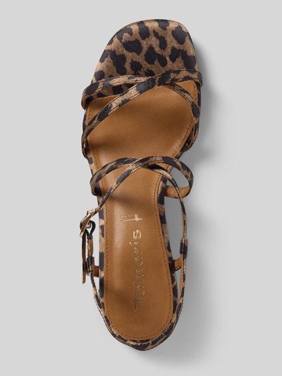 Tamaris Sandalen met blokhak Beige - 3