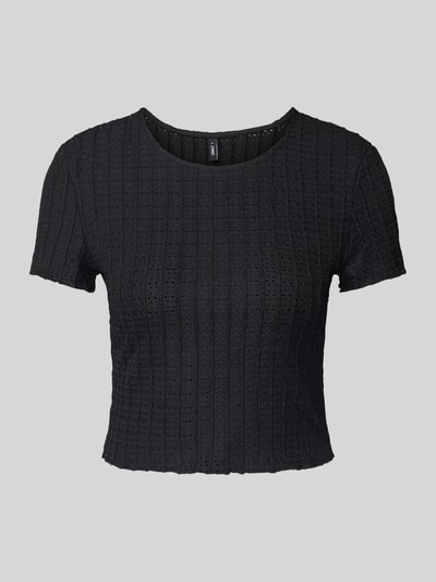 Only T-Shirt mit Lochmuster Modell 'GEORGINA' Black 2