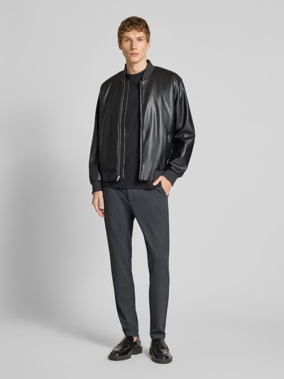 Only & Sons Slim Fit Chino aus Viskose-Mix Modell 'MARK' Dunkelblau 1