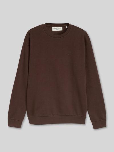 Tom Tailor Denim Regular Fit Sweatshirt aus Baumwoll-Mix Dunkelbraun 2