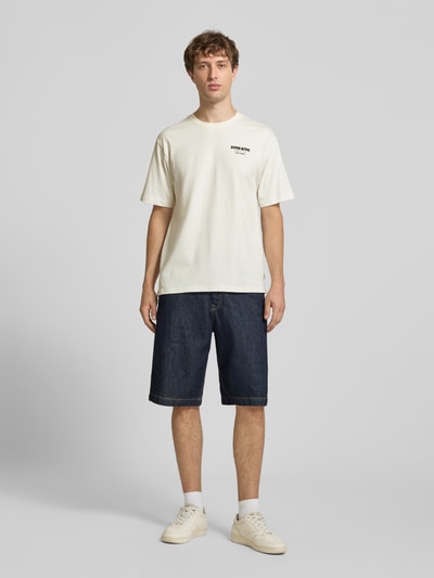 ONLY & SONS T-shirt o kroju relaxed fit z czystej bawełny model 'CAP' Złamany biały 1