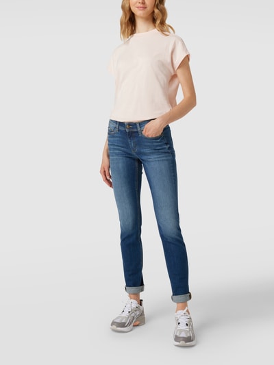 Cambio Skinny fit jeans met siersteentjes, model 'Parla' Blauw - 1