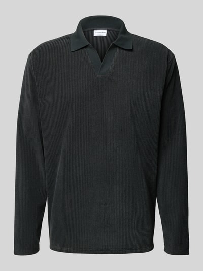 Lindbergh Koszulka polo o kroju oversized z fakturowanym wzorem Czarny 2