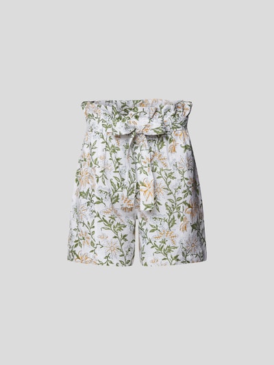 Hannah Artwear Leinenshorts mit floralem Allover-Muster Hellgelb 2