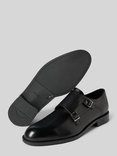 BOSS Veterschoenen van echt runderleer, model 'TAYIL' Zwart - 4