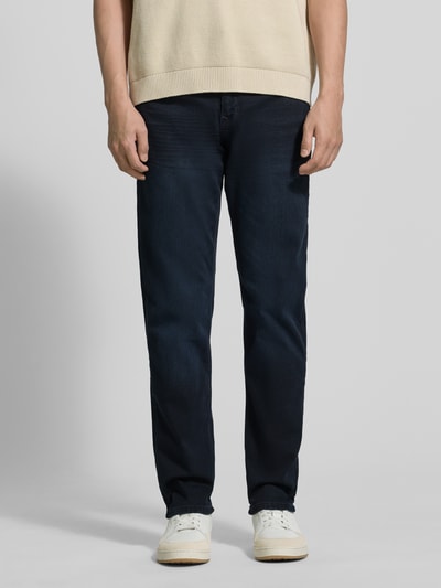 Tom Tailor Denim tapered fit jeans van katoenmix model 'BRYDEN' Donkerblauw - 4