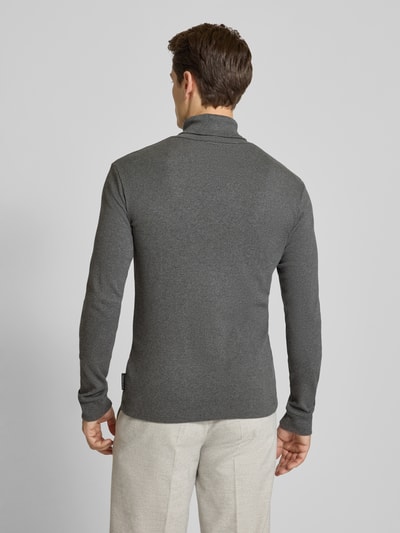 Marc O'Polo Regular Fit Langarmshirt aus reiner Baumwolle Anthrazit 5