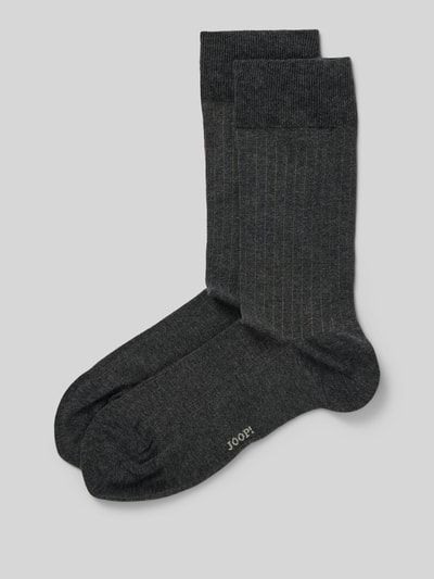 JOOP! Collection Socken mit Strukturmuster Modell 'MEN PREMIUM ESSENTIAL' Anthrazit Melange 1