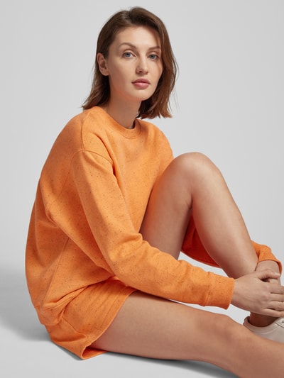 Jake*s Casual Oversized Sweatshirt mit Allover-Muster Apricot 3