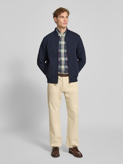GANT bluza rozpinana o kroju regular fit z mieszanki bawełny Ciemnoniebieski 1