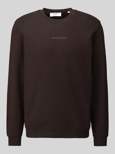 Marc O'Polo DENIM Regular Fit Sweatshirt aus reiner Baumwolle Schoko 2