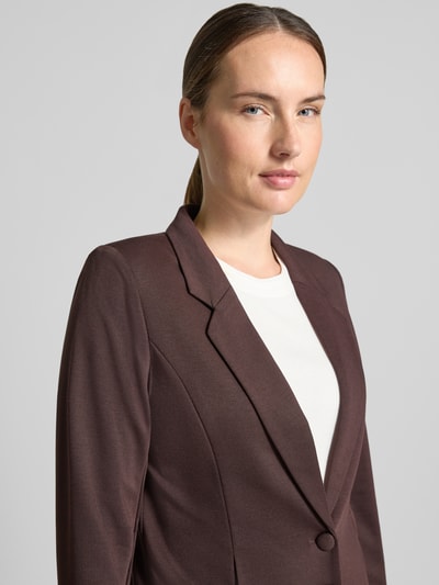 FREE/QUENT żakiet o kroju slim fit z dodatkiem wiskozy model 'NANNI' Ciemnobrązowy 3