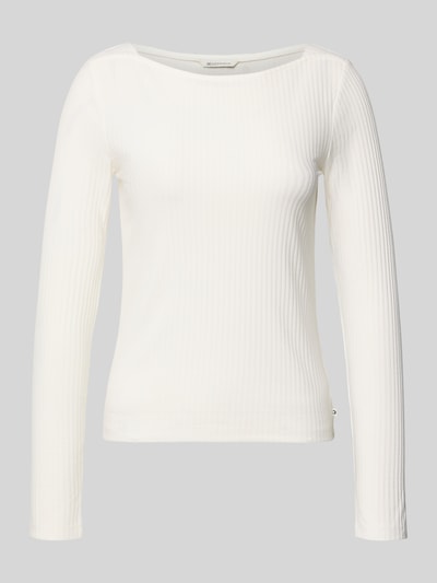 Tom Tailor Denim Slim fit shirt met lange mouwen van viscosemix Offwhite - 2