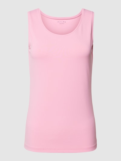 Christian Berg Woman Top mit geripptem Rundhalsausschnitt Pink 2